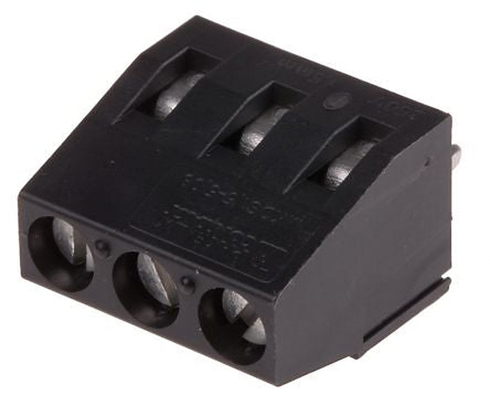 Phoenix Contact MKDS 1.5/3-5.08 HT BK Series PCB Terminal Block, 3-Contact, 5.08 mm Pitch, Through Hole, 1 Row Solder