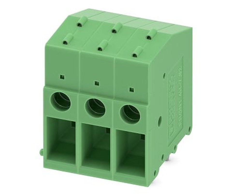 Phoenix Contact FRONT 4-H-7.62-3 Series PCB Terminal Block, 3 Contact(s), 7.62 mm Pitch, 1 Row