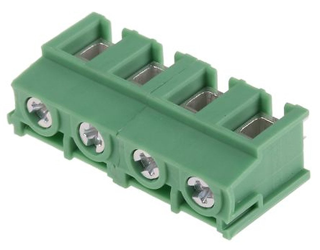 Phoenix Contact PT 2.5/4-7.5-H Series Horizontal PCB Terminal Block, 4 Contact(s), 7.5 mm Pitch, 1 Row