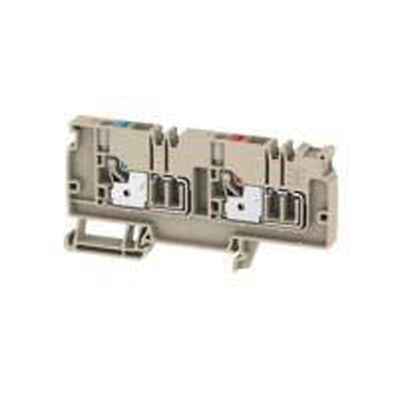 Weidmüller DIN Rail Terminal Block Beige, 6mm², 1-Level, Push-in