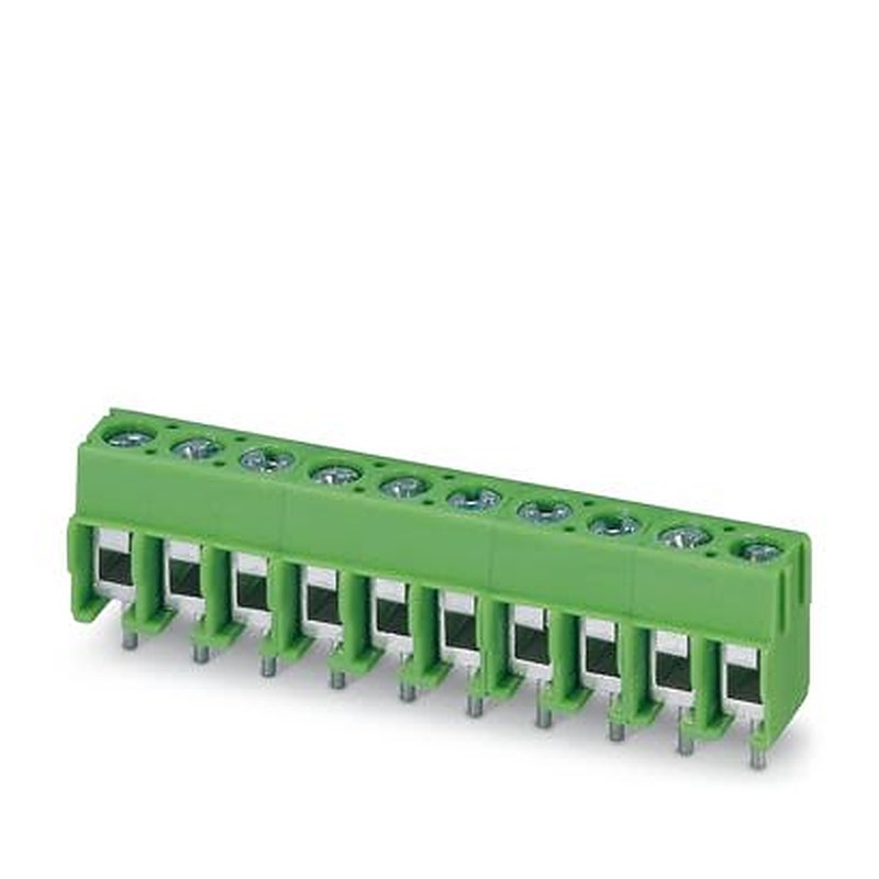 Phoenix Contact PCB Terminal Block, 2-Contact, 5 mm Pitch, Wave Soldering Mount, 1 Row