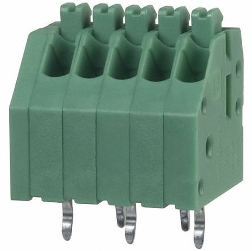 Phoenix Contact PTSA 0.5/5-2.5-Z Series 45° PCB Terminal Block, 5 Contact(s), 2.5 mm Pitch, 1 Row