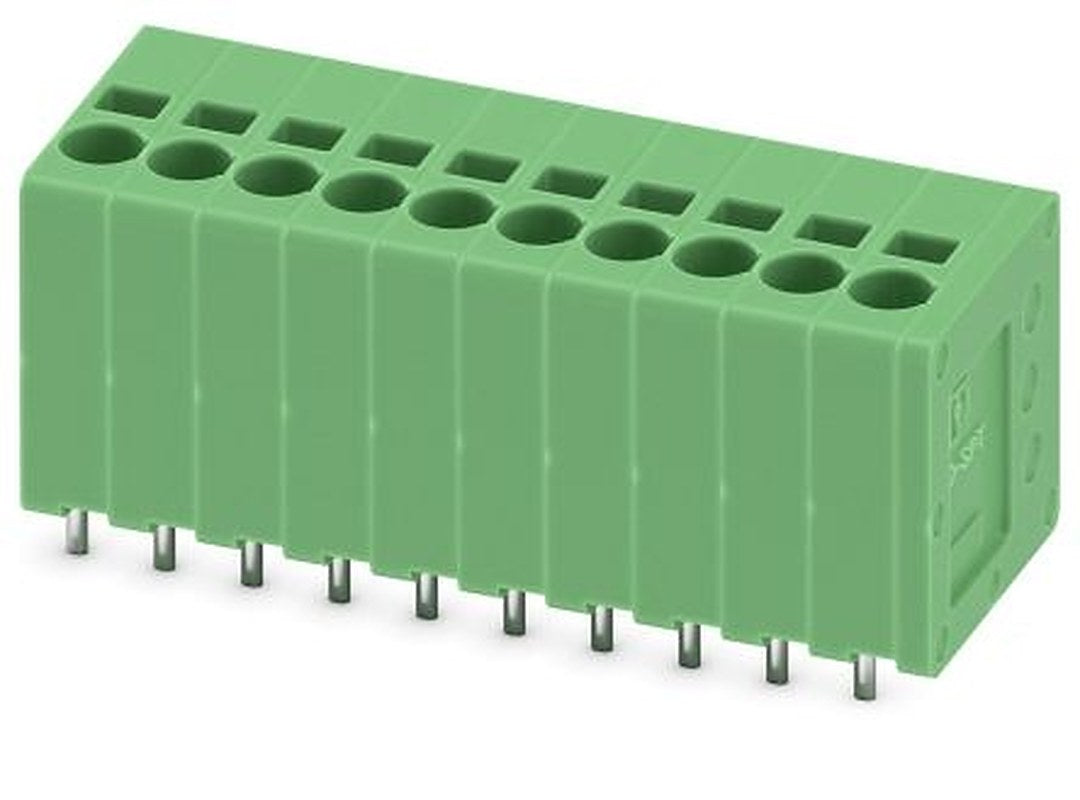 Phoenix Contact SPT 1.5/10-V-3.5 Series PCB Terminal Block, 10-Contact, 3.5 mm Pitch, 1 Row, 1990931