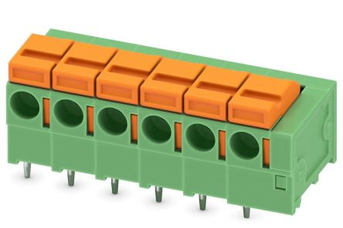 Phoenix Contact FFKDSA1/H1-5.08- 6 Series PCB Terminal Block, 6 Contact(s), 5.08 mm Pitch, 1 Row