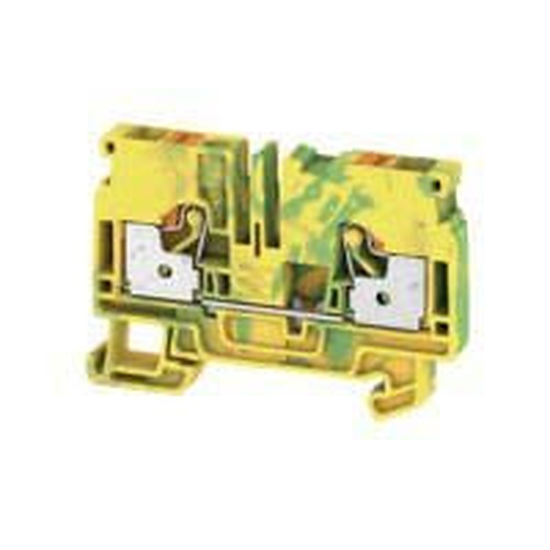 Weidmüller DIN Rail Terminal Block Yellow, Green, 6mm², 1-Level, Push-in