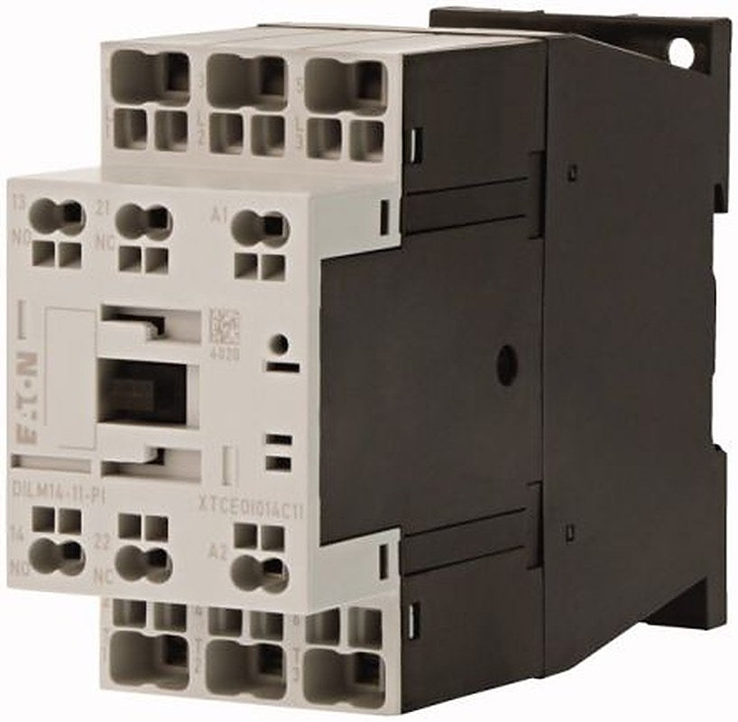Eaton DILM Contactor, 120V ac Coil, 3-Pole, 14 A, 6.8 kW, 1 NO/1 NC, 690V