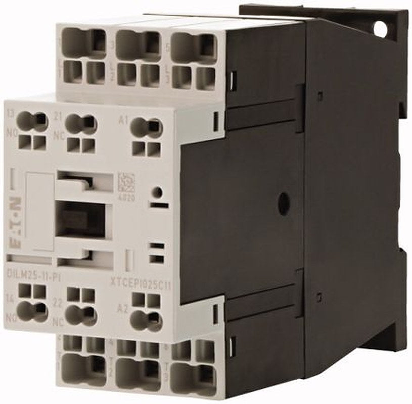 Eaton DILM Contactor, 240V ac Coil, 3-Pole, 25 A, 11 kW, 1 NO/1 NC, 690V