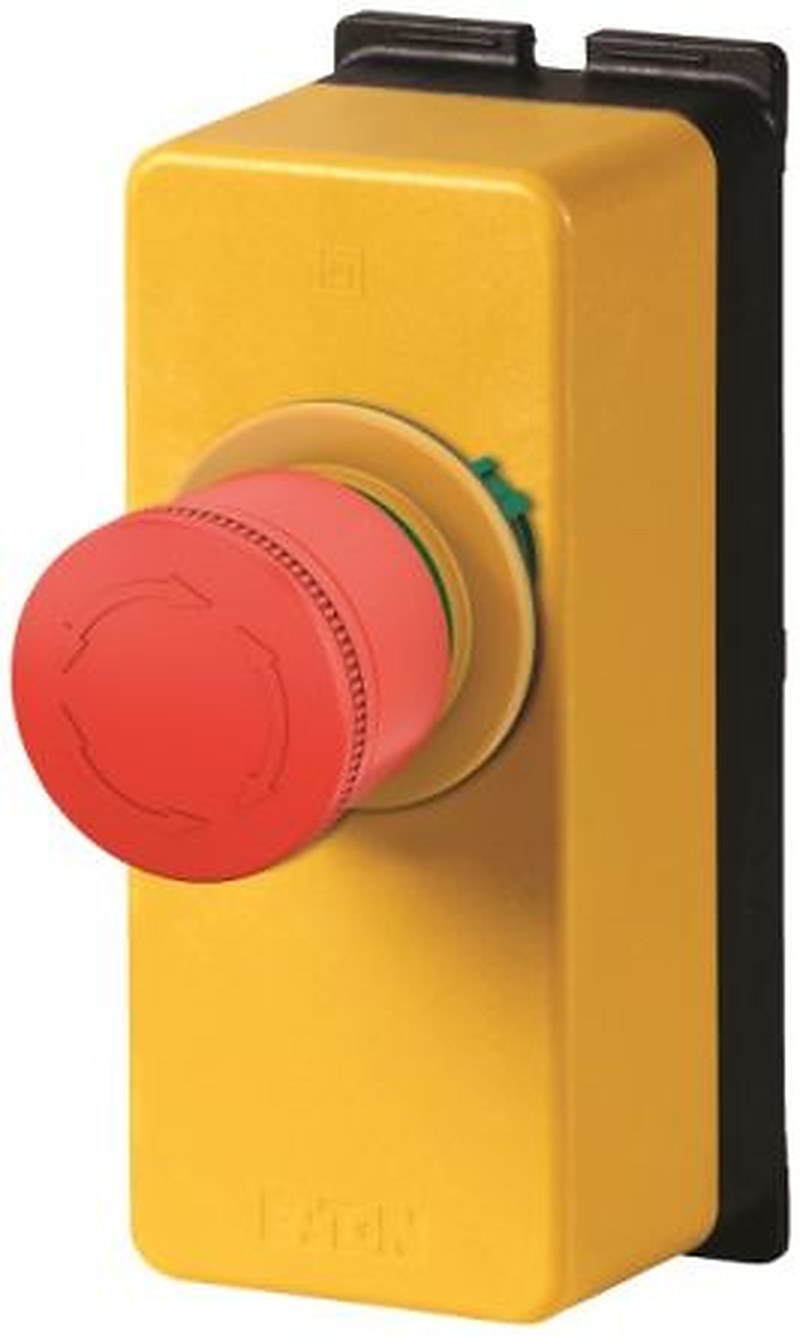 Eaton Twist Release Control Station Switch - SPDT, Plastic, 1 Cutouts, Red, Yes, IP66, IP69, IP65