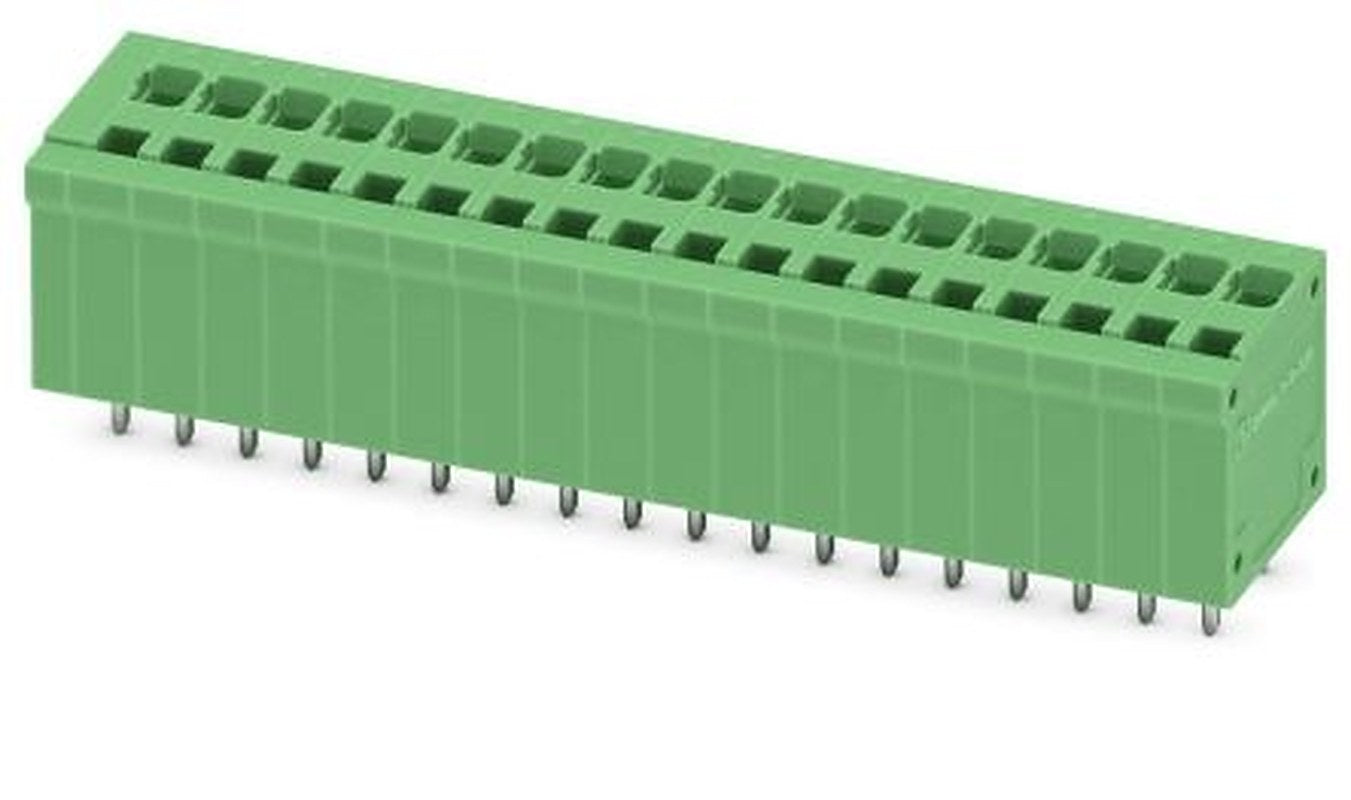 Phoenix Contact ZFKDSA 1-V-3.81-18 Series Right Angle PCB Terminal Block, 18 Contact(s), 3.81 mm Pitch, 1 Row