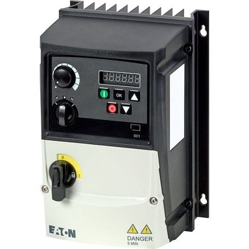 Eaton Variable Speed Drive, 0.37 kW, 1 Phase, VFD DC1 Series 10V 36 A