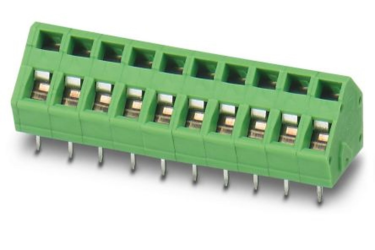 Phoenix Contact ZFKDSA 1.5C-5.0-26 Series 45° PCB Terminal Block, 26 Contact(s), 5 mm Pitch, 1 Row