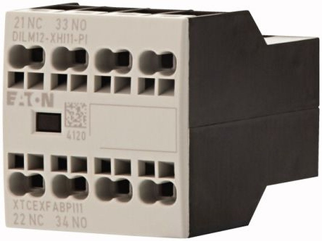 Eaton Auxiliary Contact, 2 Contact, 1 NO/1 NC, DILM, Front Fixing, 16 A, 199456 DILM12-XHI11-PI