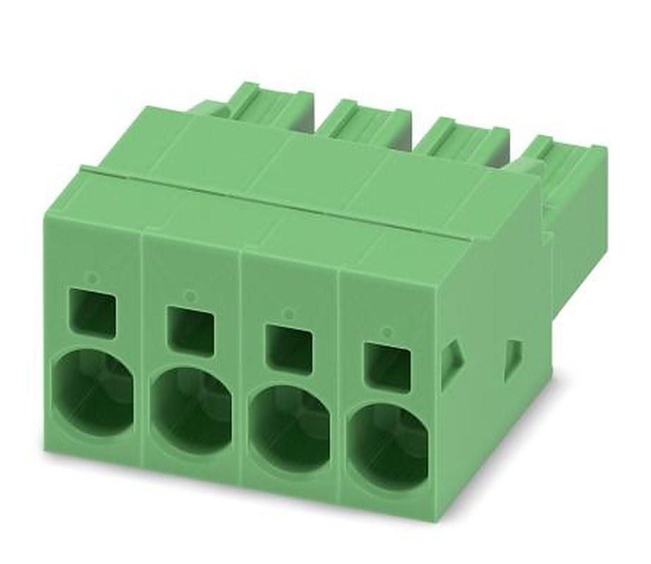 Phoenix Contact SPC 5/4-ST-7.62 Series Pluggable Terminal Block, 4-Contact, 7.62 mm Pitch, 1 Row, 1996032