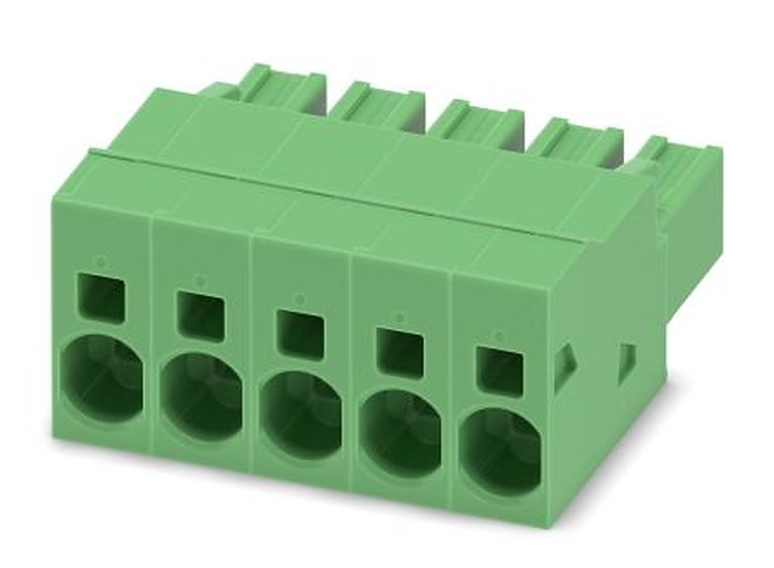 Phoenix Contact SPC 5/5-ST-7.62 Series Pluggable Terminal Block, 5-Contact, 7.62 mm Pitch, 1 Row, 1996045