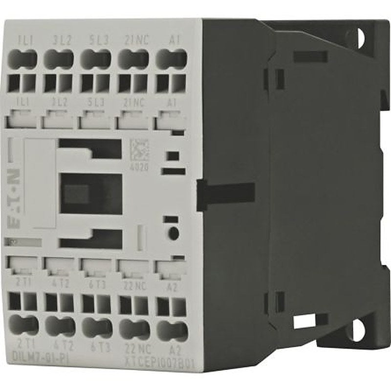Eaton DILM Contactor, 220V ac Coil, 3-Pole, 7 A, 3 kW, 1 NC, 690V