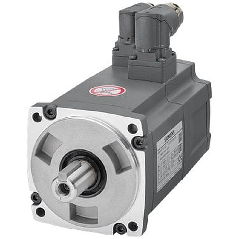 SIMOTICS S-1FL6 Operating voltage 3AC 400 V Pn=0.4 kW; Nn=3000 rpm M0=1.9 Nm; MN=1.27 Nm Shaft height 45 mm, with angle plug; absolute encoder 20-bits (12-bit multi-turn) with feather key, tolerance N without holding brake Degree of protection IP65 with sealing ring compatible with the converters SINAMICS V70 & V90