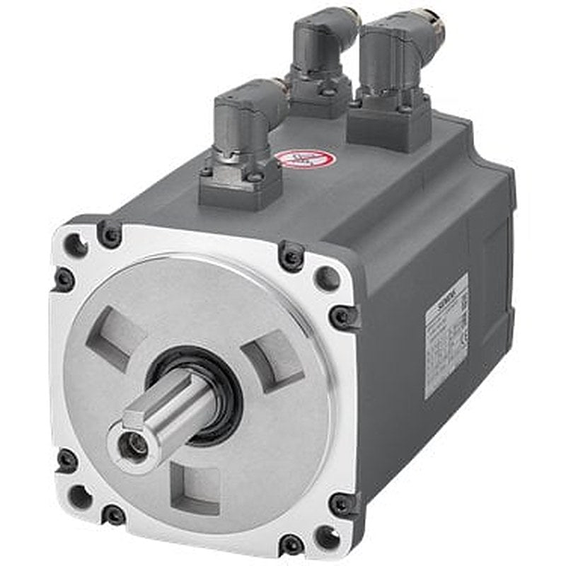 SIMOTICS S-1FL6-1FL6 Operating voltage 3AC 400 V Pn=0.75 kW; Nn=2000 rpm M0=4 Nm; MN=3.58 Nm Shaft height 65 mm, with angle plug; incremental encoder 2500 incr./rev. with feather key, tolerance N with holding brake Degree of protection IP65 with sealing ring compatible with the converters SINAMICS V70 & V90
