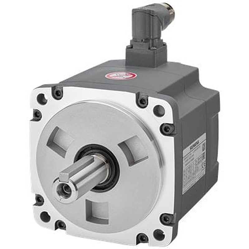 SIMOTICS S-1FL6-1FL6 Operating voltage 3AC 400 V Pn=0.75 kW; Nn=2000 rpm M0=4 Nm; MN=3.58 Nm Shaft height 65 mm, with angle plug; absolute encoder 20-bits (12-bit multi-turn) with feather key, tolerance N without holding brake Degree of protection IP65 with sealing ring compatible with the converters SINAMICS V70 & V90