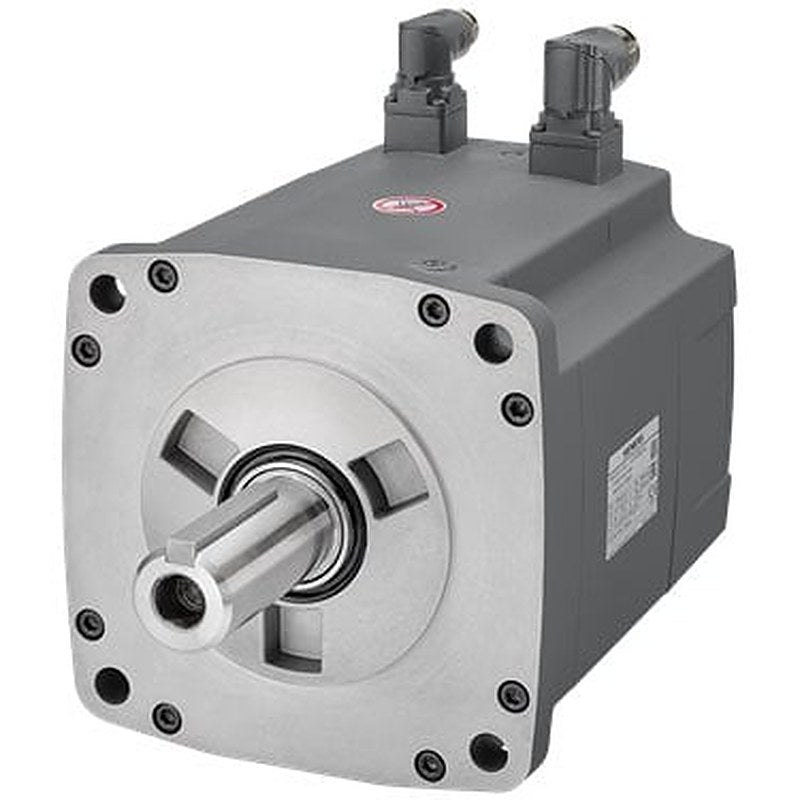 SIMOTICS S-1FL6-1FL6 Operating voltage 3AC 400 V Pn=2.5 kW; Nn=2000 rpm M0=15 Nm; MN=11.9 Nm Shaft height 90 mm, with angle plug; incremental encoder 2500 incr./rev. with feather key, tolerance without holding brake Degree of protection IP65 with sealing ring compatible with the converters SINAMICS V70 & V90