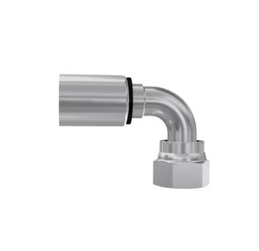 Parker, 1J948-12-10 Chromium Plated Steel Hydraulic Fitting, Female UNF, 90 °, ORFS