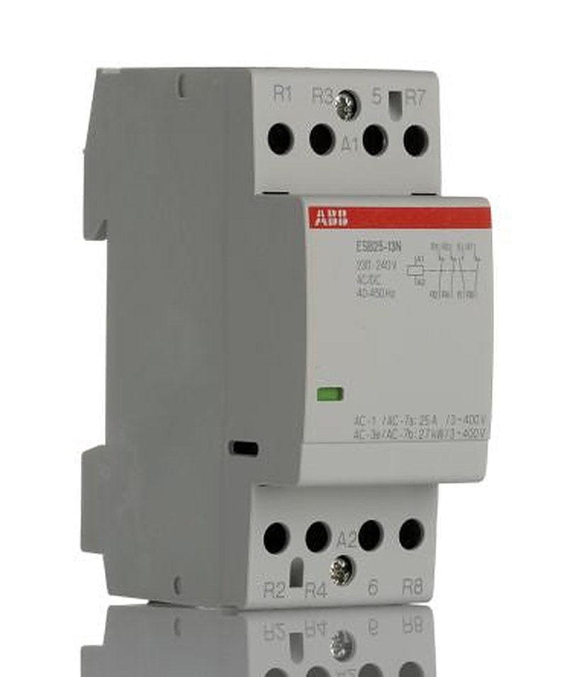 ABB ESB25 Contactor, 230V, 240 V Coil, 4-Pole, 25 A, 17.3 kW 240V, 1 NO/3 NC, 400V ac