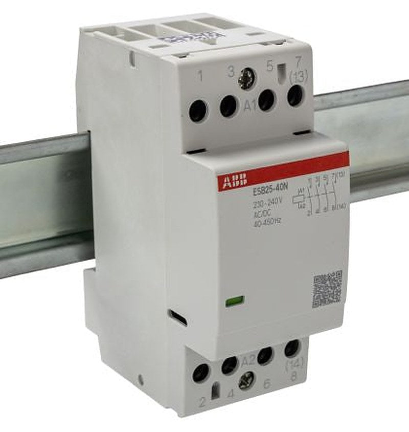 ABB ESB25 Contactor, 230V, 240 V Coil, 4-Pole, 25 A, 17.3 kW 240V, 4 NO, 400V