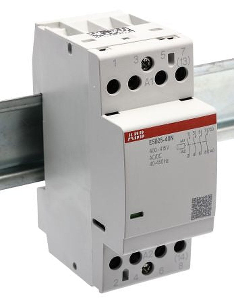 ABB ESB25 Contactor, 400V ac/dc, 415 V ac/dc Coil, 4-Pole, 25 A, 17.3 kW 415V, 4 NO, 400V
