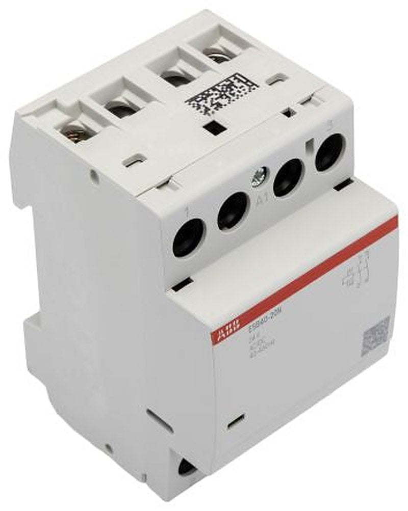 ABB ESB40 Contactor, 24V ac/dc Coil, 2-Pole, 40 A, 9.2 kW 24V ac/dc, 2 NO, 400V