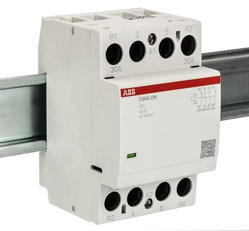 ABB ESB40 Contactor, 24V Coil, 4-Pole, 30 A, 9.2 kW 24V, 2 NO/2 NC, 400V