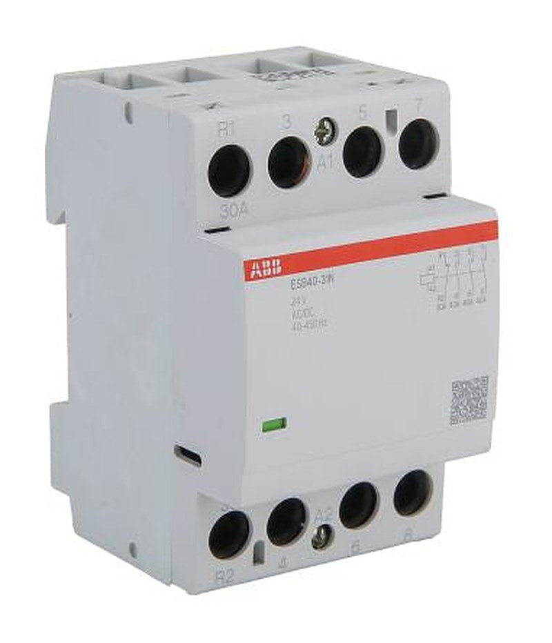 ABB ESB40 Contactor, 24V Coil, 4-Pole, 30 A, 2.77 kW 24V, 3 NO/1 NC, 400V