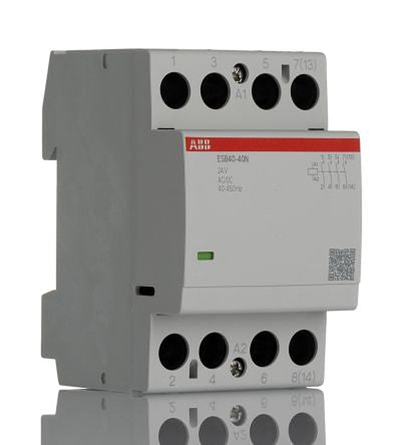 ABB ESB40 Contactor, 24V Coil, 4-Pole, 30 A, 2.77 kW 24V, 4 NO, 400V ac