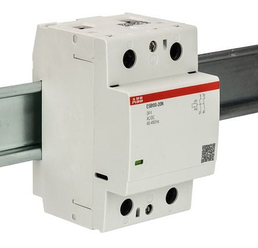 ABB ESB100 Contactor, 24V ac/dc Coil, 2-Pole, 2.3 kW 24V ac/dc, 2 NO, 400V