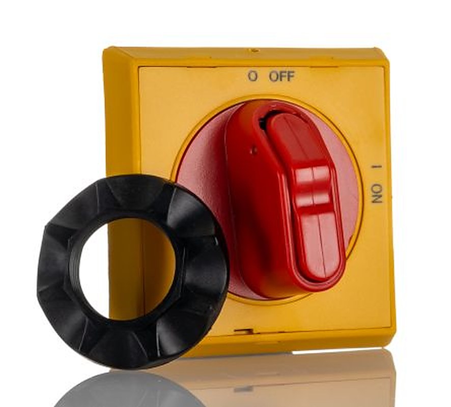 ABB Red, Yellow Rotary Handle, 57.9 mm, MSHD-LY Series