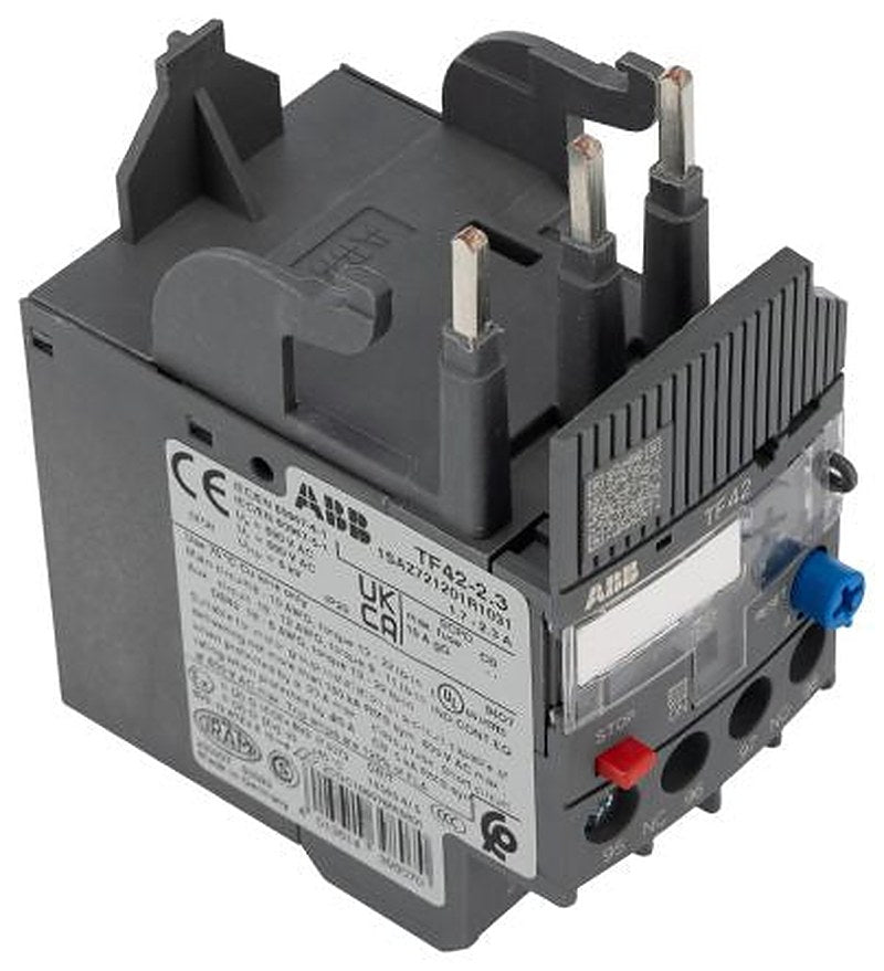ABB, TF42 Thermal Overload Relay 1 NO/1 NC, 1.7A, 2.3 A F.L.C, 2.3A Contact Rating, 2 W 3