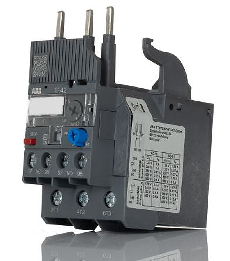 ABB, TF42 Thermal Overload Relay 1 NO/1 NC, 4.2A, 5.7 A F.L.C, 5.7A Contact Rating, 2 W 3