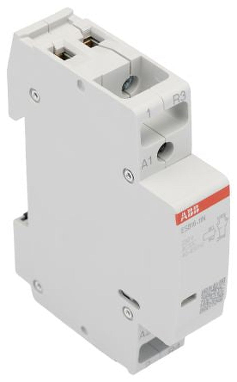 ABB ESB16 Contactor, 230V ac Coil, 2-Pole, 16 A, 3.7 kW 230V ac, 1 NO/1 NC, 250V