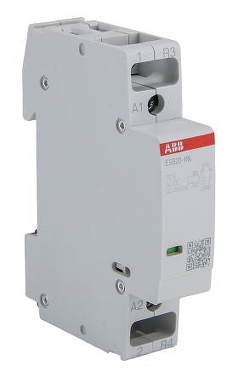ABB ESB20 Contactor, 110V ac Coil, 2-Pole, 20 A, 4.6 kW 110V ac, 1 NO/1 NC, 250V