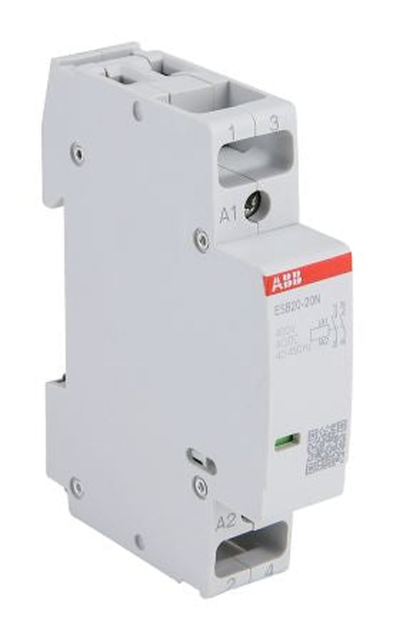 ABB ESB20 Contactor, 400V ac Coil, 2-Pole, 20 A, 4.6 kW 400V ac, 2 NO, 250V
