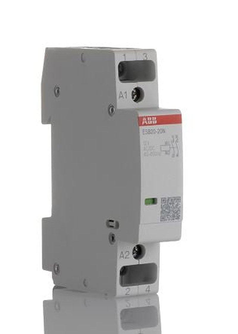 ABB ESB20 Contactor, 12V ac/dc Coil, 2-Pole, 20 A, 4.6 kW 12V, 2 NO, 250V
