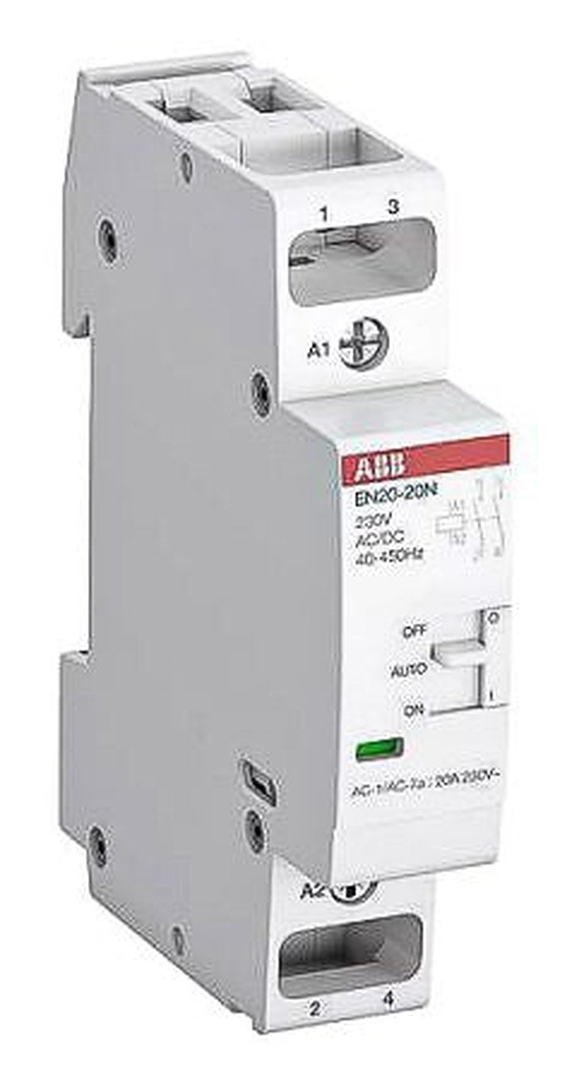 ABB ESBN Contactor, 230V ac Coil, 2-Pole, 20 A, 4.6 kW 230V ac, 2 NO, 230V ac