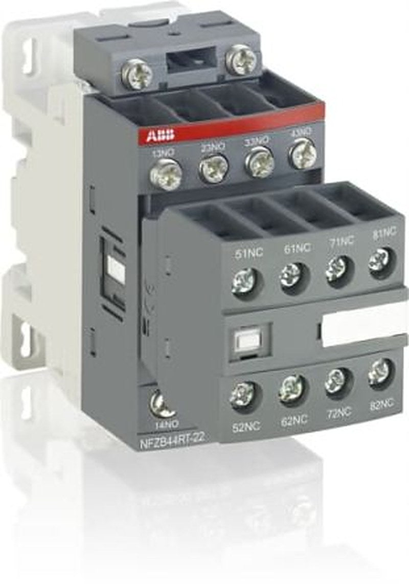 ABB NFZB..RT Contactor Relay, 130V dc Coil, 4-Pole, 6 A, 0.14 kW 690V, 6 NO/2 NC, 690V