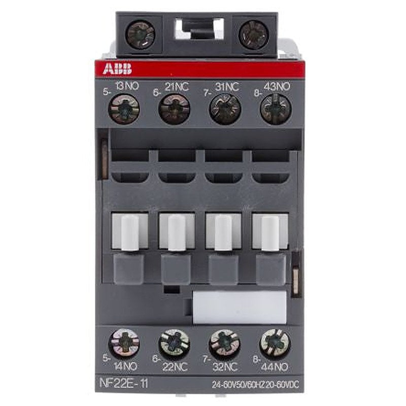 ABB NF Contactor, 24V ac/dc Coil, 4-Pole, 6 A 24V ac/dc, 2 NO/2 NC, 690V ac