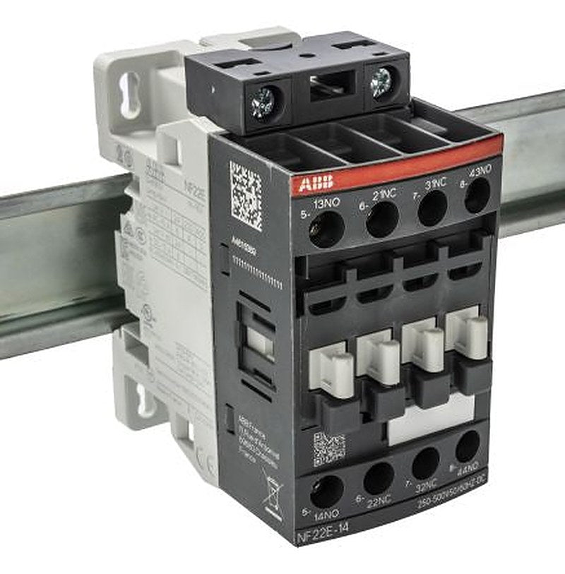 ABB NF Contactor, 250V ac/dc, 500 V ac/dc Coil, 4-Pole, 6 A, 144 W 230V, 2 NO/2 NC, 690V ac