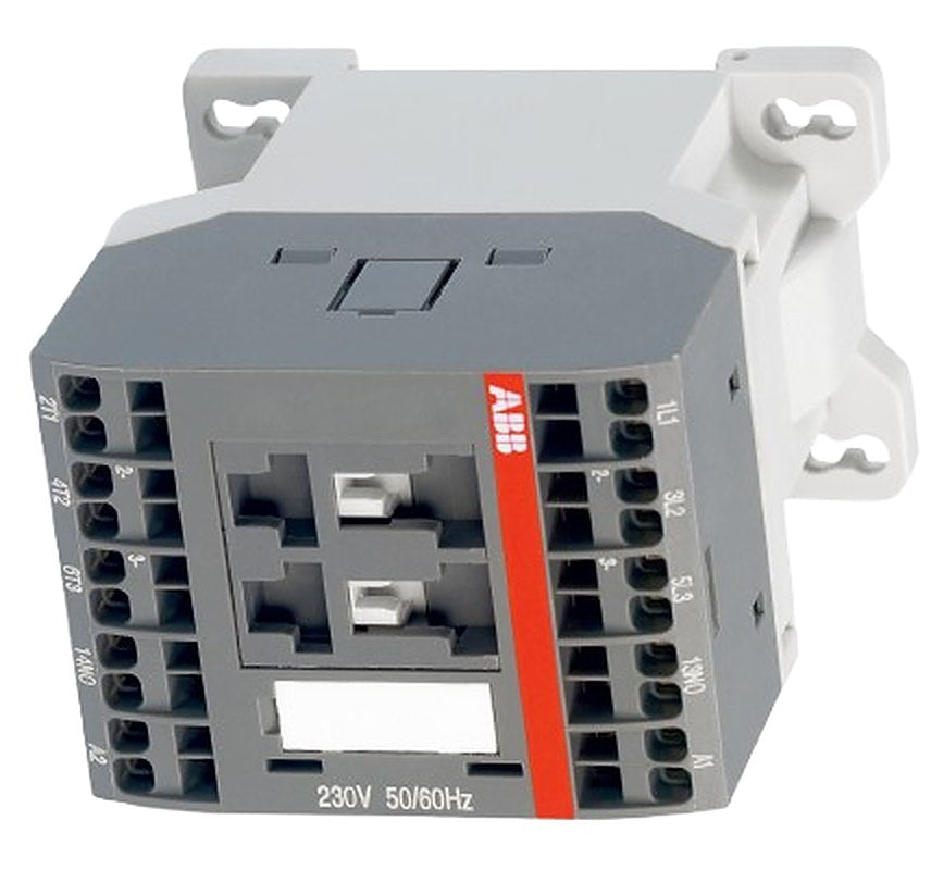 ABB AS Contactor, 24V Coil, 3-Pole, 4 A, 5.5 kW 24V, 3 NO, 690V