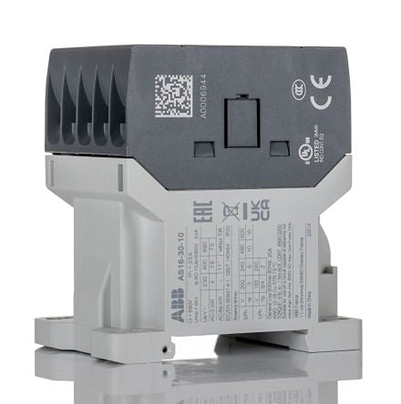 ABB AS16-30-10-26 Contactor, 230V Coil, 3-Pole, 15.7 A, 7.5 kW 24V, 3 NO/1 NC