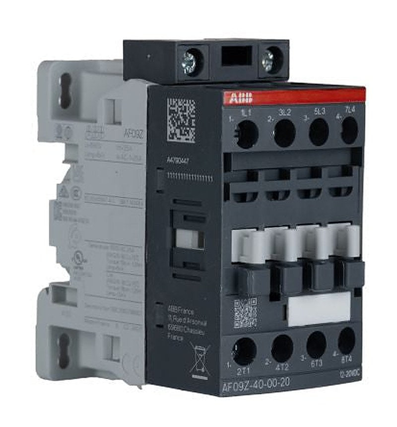 ABB AF09Z Contactor, 12V dc Coil, 4-Pole, 25 A, 4 kW 20V, 4 NO, 690V ac