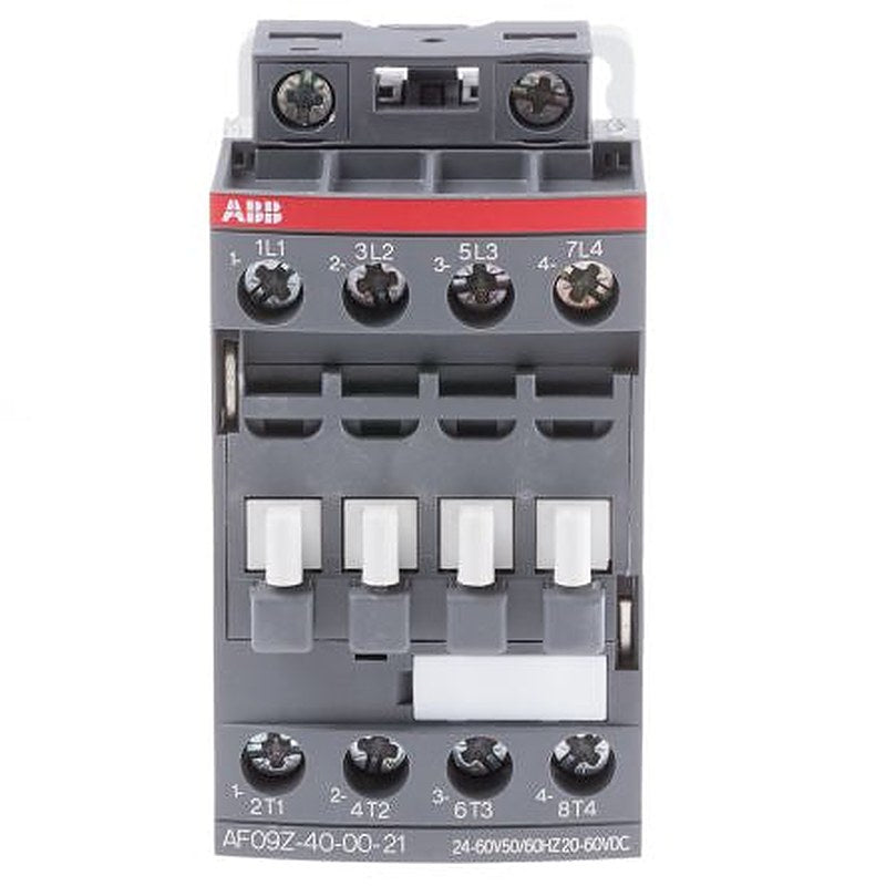 ABB AF09Z Contactor, 24V ac/dc Coil, 4-Pole, 7 A, 4 kW 60V, 4 NO, 690V ac