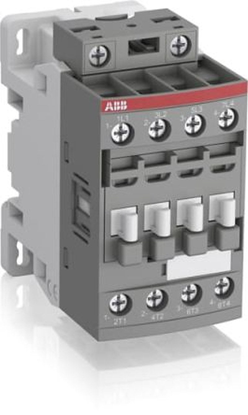 ABB AF Contactor, 130V Coil, 4-Pole, 25 A, 4 kW 130V, 4 NO