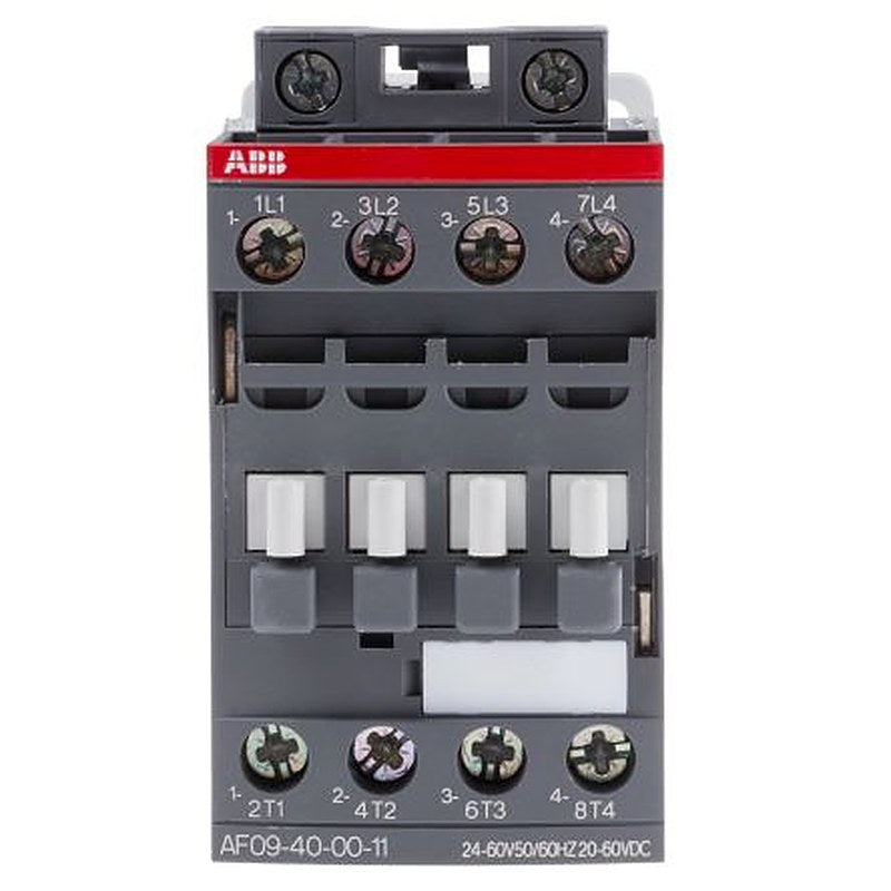 ABB AF09 Contactor, 24V ac/dc Coil, 4-Pole, 25 A, 4 kW 60V, 4 NO, 690V ac