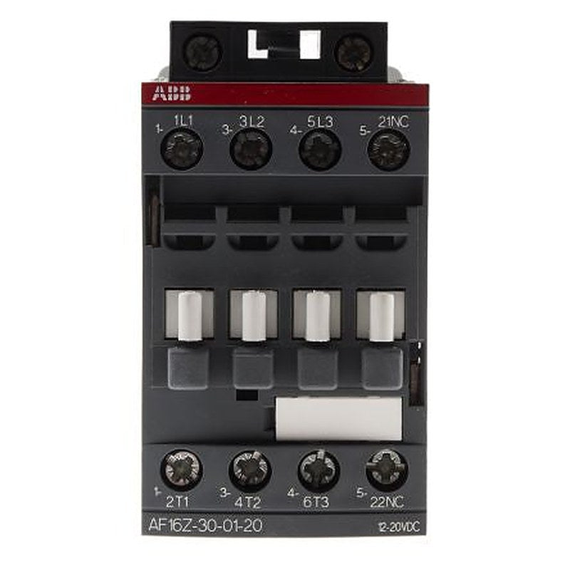 ABB AF16Z Contactor, 12V dc, 20 V dc Coil, 3-Pole, 30 A, 7.5 kW 20V dc, 3 NO, 690V ac